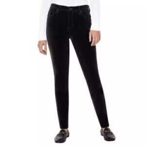 Well Worn Womens 29" In High-Rise Luxe Velvet Tapered Pants Black Size 8/29 NWT